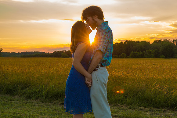 Sunset engagement shoot in Tyler State Park, PA