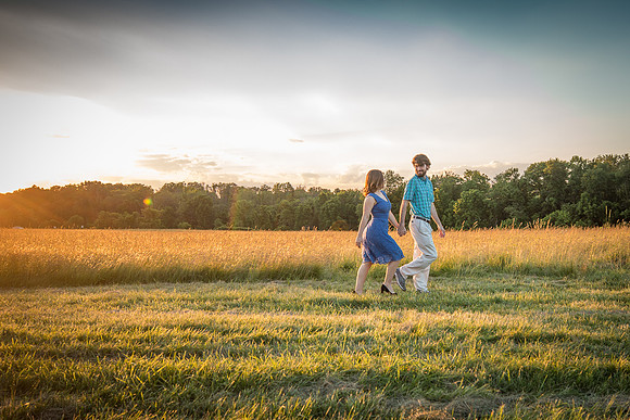 Sunset engagement shoot in Tyler State Park, PA