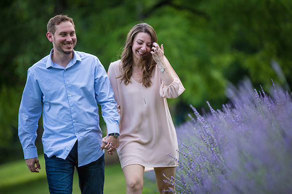 Engagement shoot, Peace Valley Lavender Farm, Doylestown, PA