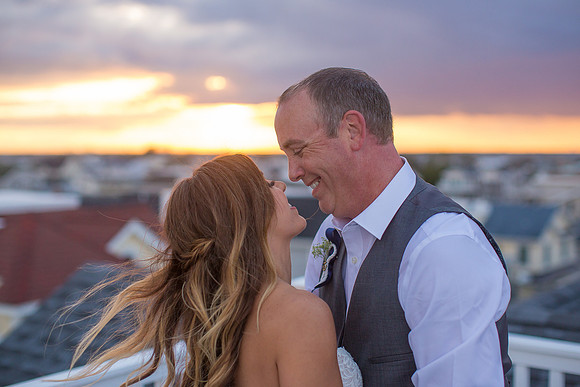 Sunset wedding portrait, LBI, NJ