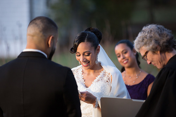 Wedding vows at Strawberry Hill Mansion in Titusville, NJ